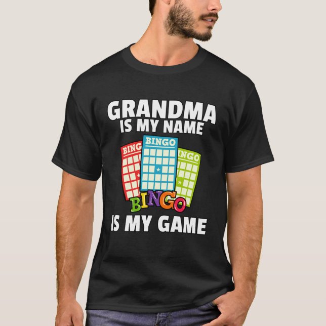 Camiseta Grandmas Lucky Bingo  Player  Love Caller Card (Frente)