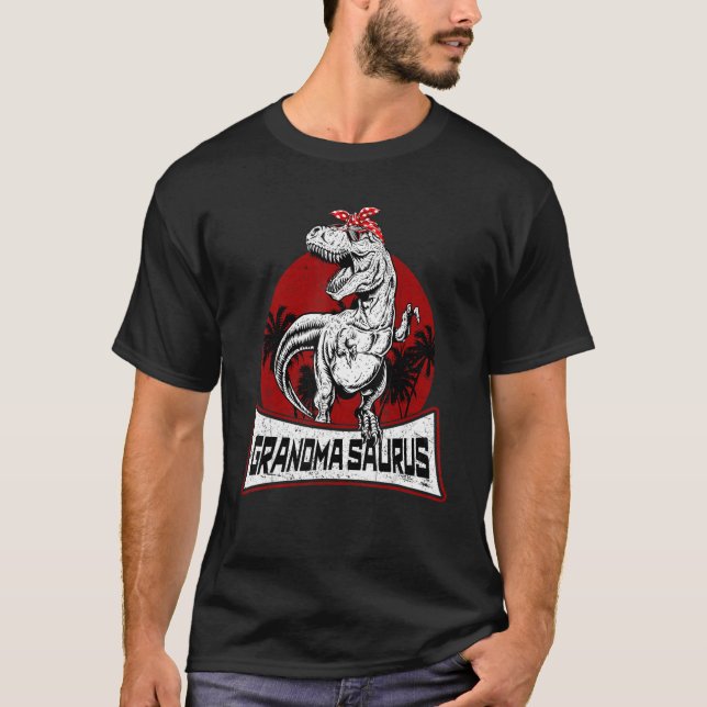 Camiseta Grandmasauro Rex Dinossauro Vovó Família Surus M (Frente)