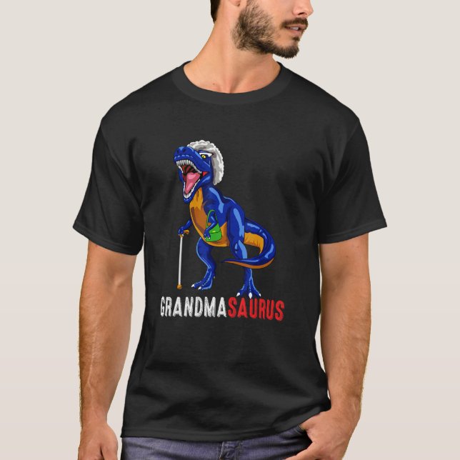 Camiseta Grandmasauro Rex Dinossauro Vovó Família Surus M (Frente)