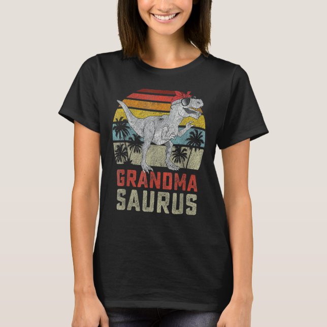 Camiseta Grandmasauro Rex Dinossauro Vovó Família Surus M (Frente)