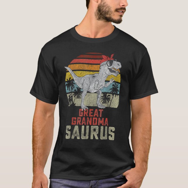 Camiseta Grandmasauro T Rex Dinossauro Excelente Avó Saurus (Frente)