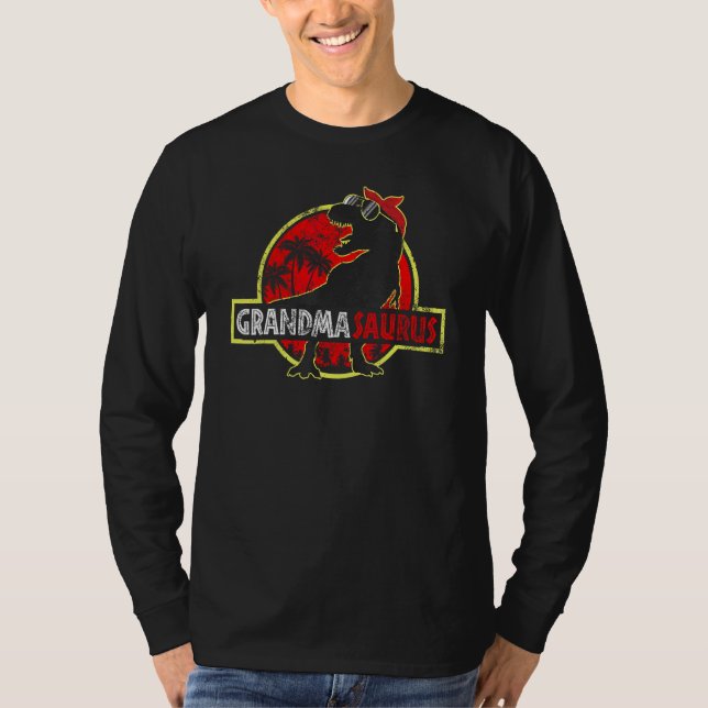 Camiseta Grandmasaurus Grandma Saurus Rex Dinosaur Family M (Frente)