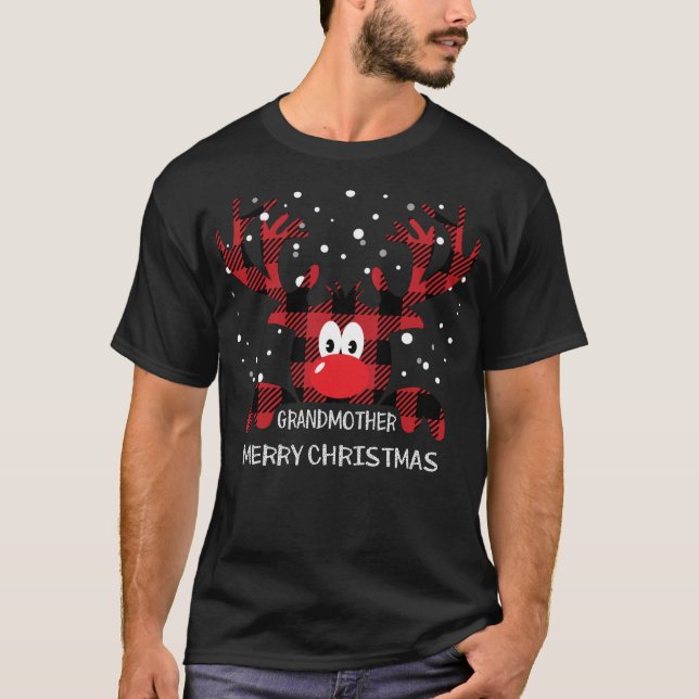 Camiseta Grandmother Always be yourself Reindeer Santa Hat  (Frente)