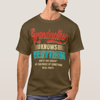 Camiseta Grandmother Knows Everything Women Funny Mothers D