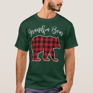 Camiseta Grandpa Bear Pajama Red Buffalo Xmas Funny Family