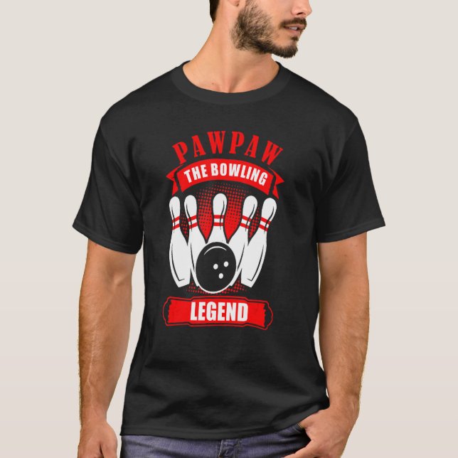 Camiseta Grandpa Bowler Ten Pin PAWPAW Legend Bowling (Frente)