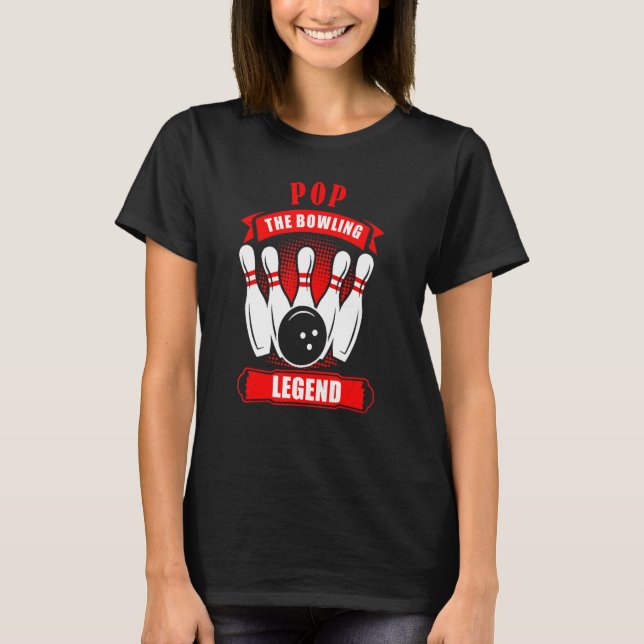 Camiseta Grandpa Bowler Ten Pin POP Legend Bowling (Frente)