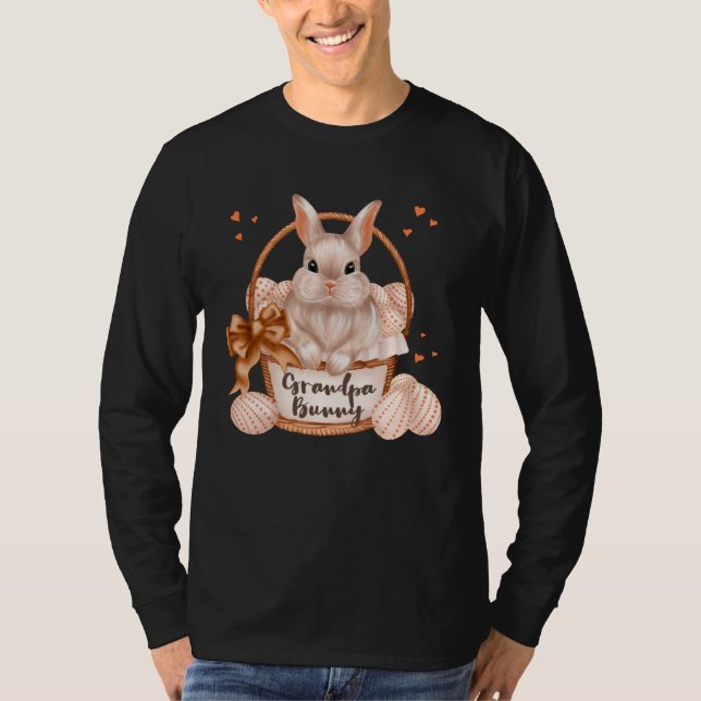 Camiseta Grandpa Bunny Cute Pastel Matching Family Easter R (Frente)