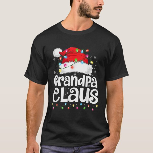 Camiseta Grandpa Claus Matching Family Christmas Funny Xmas (Frente)