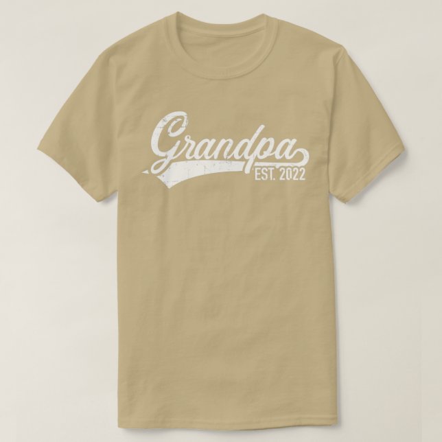 Camiseta Grandpa est 2022 for grandfather to be (Frente do Design)