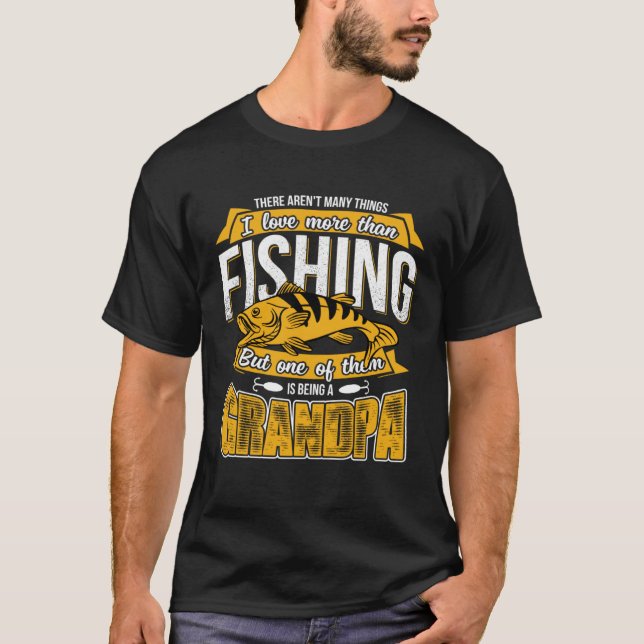 Camiseta Grandpa Fishing Outdoor Fisherman Pride Father Day (Frente)