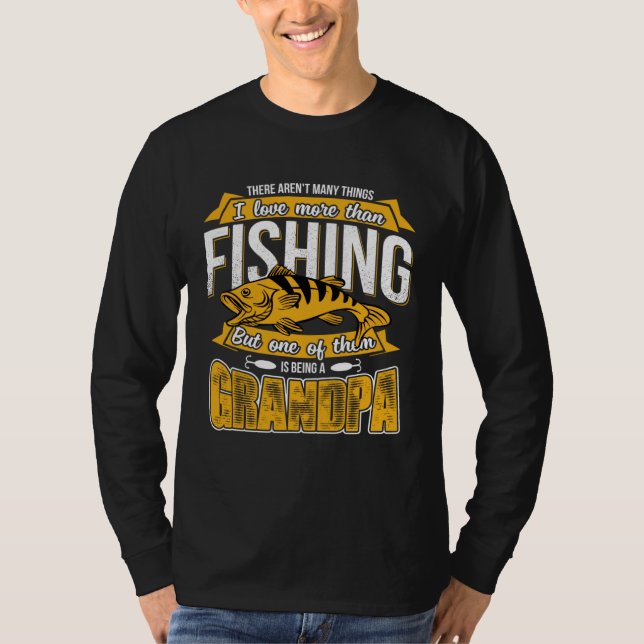 Camiseta Grandpa Fishing Outdoor Fisherman Pride Father Day (Frente)