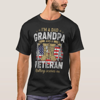 Camiseta Grandpa For Men Fathers Day I m A Dad Grandpa Vete