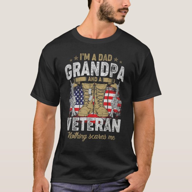 Camiseta Grandpa For Men Fathers Day I m A Dad Grandpa Vete (Frente)