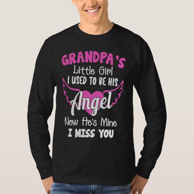 Camiseta Grandpa  Grandpa's Little Girl I Used To Be His An (Frente)