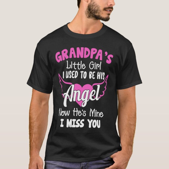 Camiseta Grandpa  Grandpa's Little Girl I Used To Be His An (Frente)