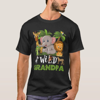 Camiseta Grandpa Of The Wild Zoo Birthday Safari Jungle Ani