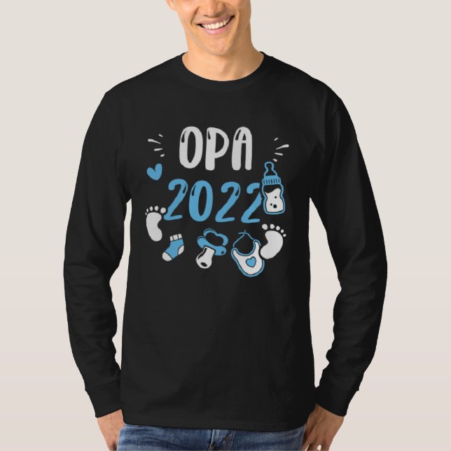 Camiseta Grandpa Opa 2022  Baby Boy Sayings (Frente)
