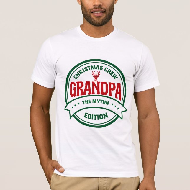 Camiseta Grandpa’s Christmas Crew | Matching Family Shirt (Frente)