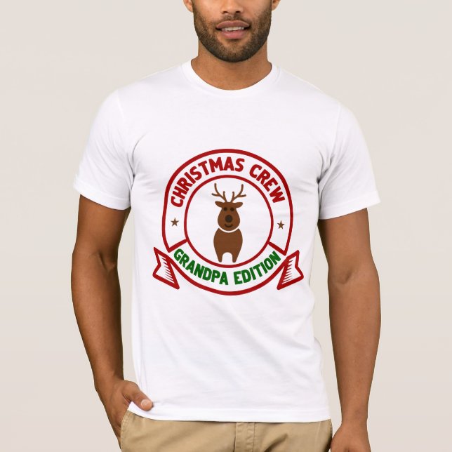 Camiseta Grandpa’s Christmas Crew | Retro Festive Family Te (Frente)