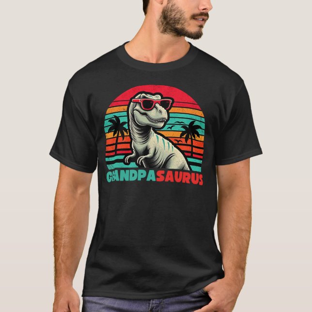 Camiseta Grandpasaurus Funny T Rex Grandpa Saurus Dinosaur  (Frente)