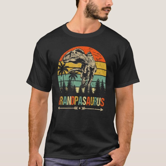 Camiseta Grandpasaurus Rex Dinosaur Grandpa Saurus Family M (Frente)