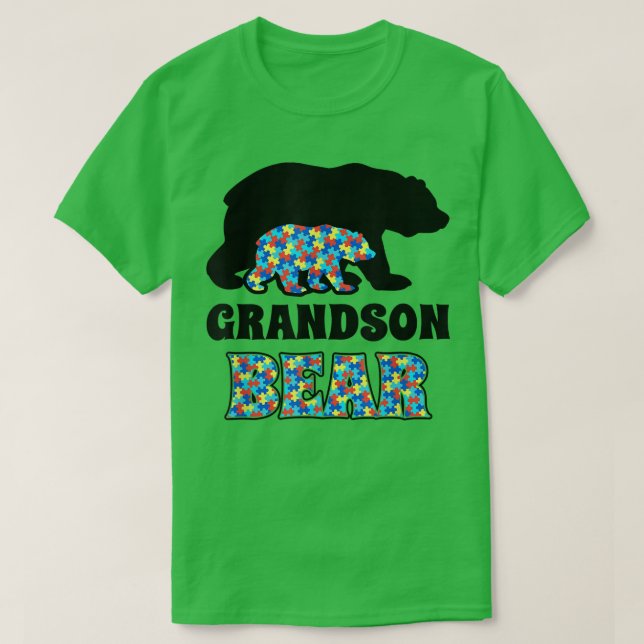 Camiseta Grandson Bear Autism Awareness  (Frente do Design)