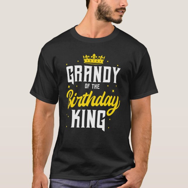 Camiseta Grandy Of The Birthday King Party Crown Bday Celeb (Frente)