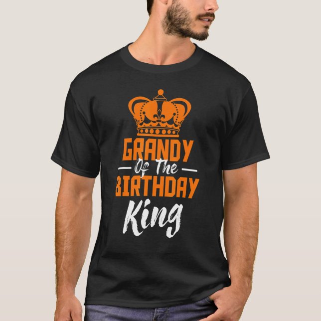 Camiseta Grandy Of The Birthday King Party Crown Bday Celeb (Frente)