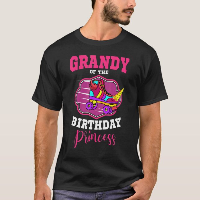 Camiseta Grandy Of The Birthday Princess Roller Skates Skat (Frente)