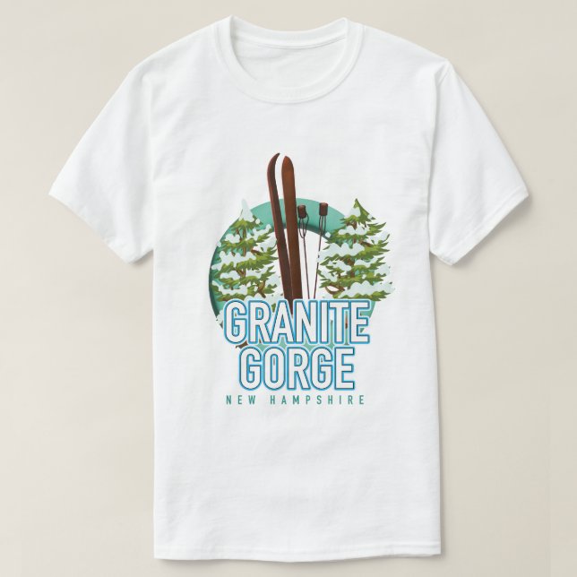 Camiseta Granite Gorge new Hampshire ski (Frente do Design)