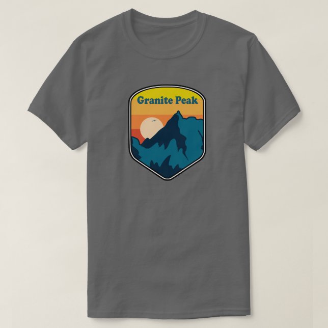 Camiseta Granite Peak Montana Sunrise (Frente do Design)