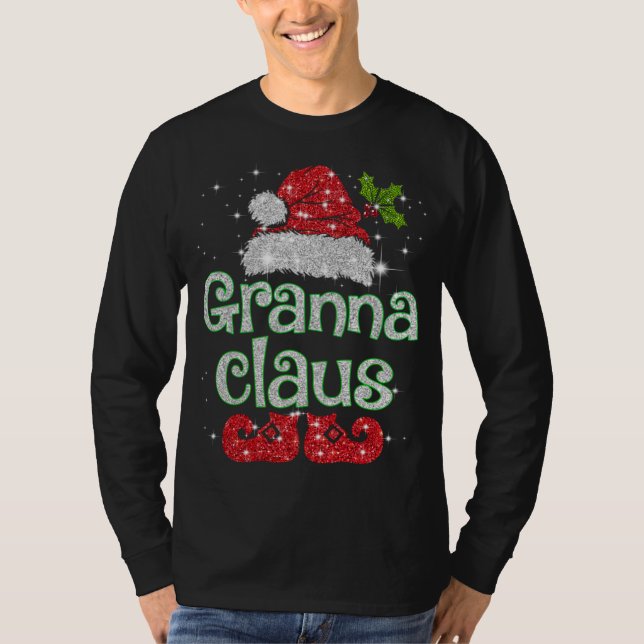 Camiseta Granna Claus Papais noeis Engraçados Jogos de Nata (Frente)