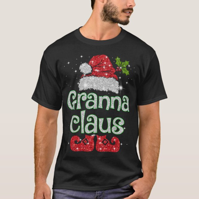 Camiseta Granna Claus Papais noeis Engraçados Jogos de Nata (Frente)
