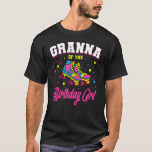 Camiseta Granna Do Aniversário Garota Roller Skates Bday Sk
