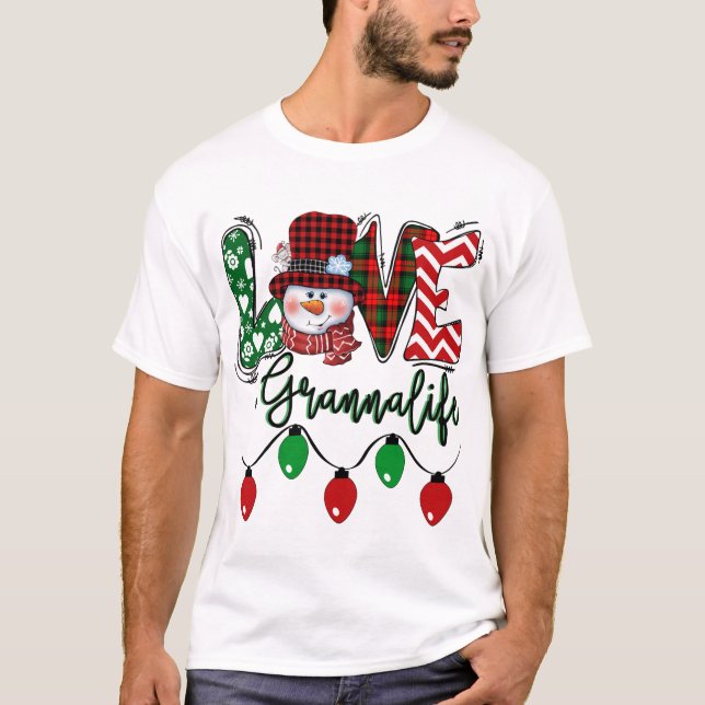 Camiseta Granna Snowman Adora Granna Life Christmas Plain (Frente)