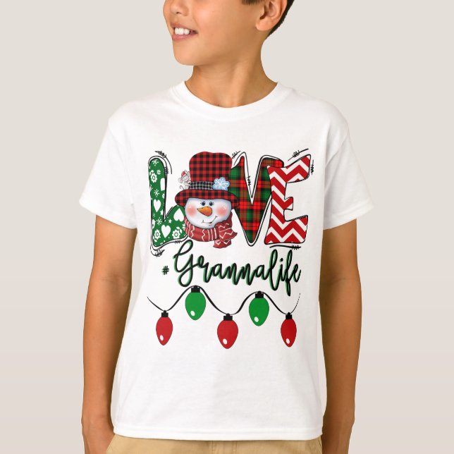 Camiseta Granna Snowman Adora Granna Life Christmas Plain (Frente)