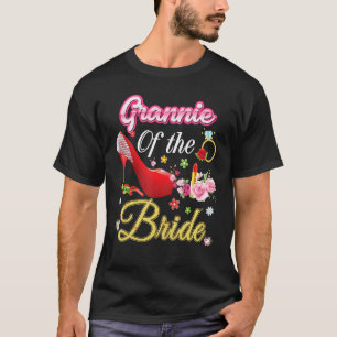 Camiseta Grannie Of The Bride Happy Wedding Flower Pink Sho