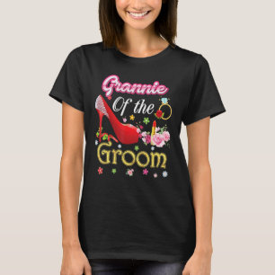 Camiseta Grannie Of The Groom Happy Wedding Flower Pink Sho