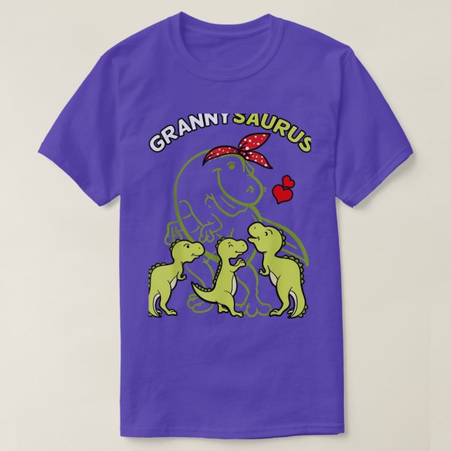 Camiseta Grannysaurus Granny Tyrannosaurus Dinosaur Mães (Frente do Design)