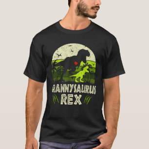 Camiseta Grannysaurus T Rex Dinossaur Avó Sara Família M