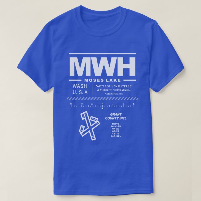 Camiseta Grant County International Airport MWH T-Shirt (Frente do Design)