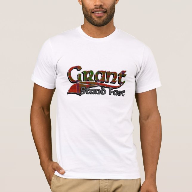 Camiseta Grant Tartan Stand Fast Cinza (Frente)
