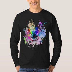 Camiseta Granuleiro Francês Pintado Aquarela Com Óculos Car