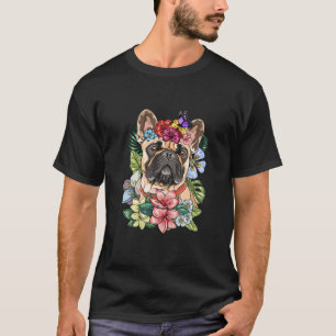 Camiseta Granuleiro Francês Primavera de Flor de Plantas Bo