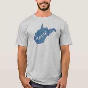 Camiseta Grão de madeira da casa da Virgínia Ocidental