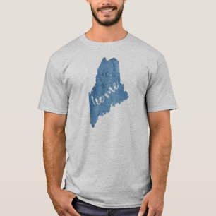 Camiseta Grão de madeira da casa do estado do Maine