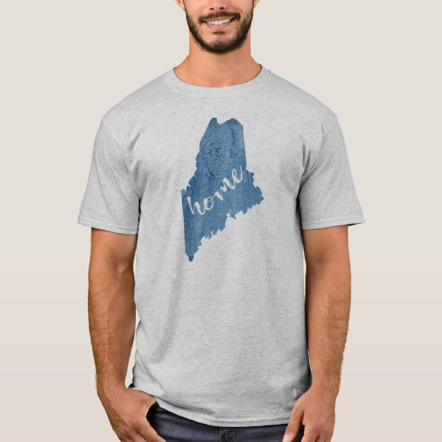 Camiseta Grão de madeira da casa do estado do Maine (Frente)