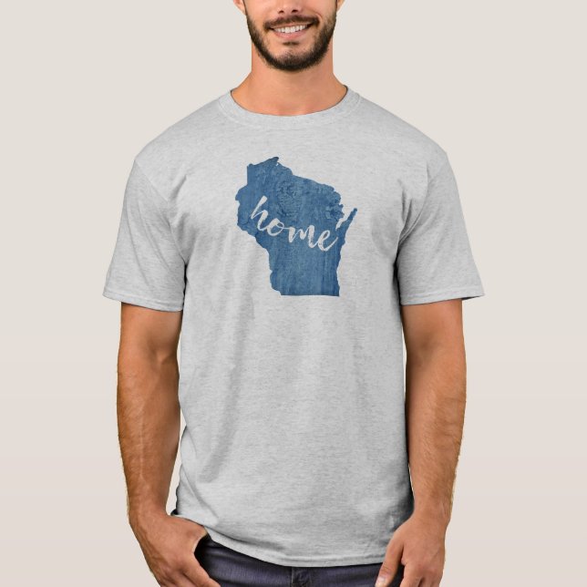 Camiseta Grão de Madeira de Casa de Wisconsin (Frente)