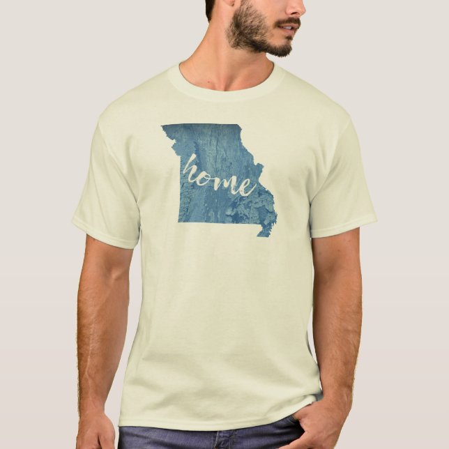 Camiseta Grão de Madeira de Casa do Missouri (Frente)